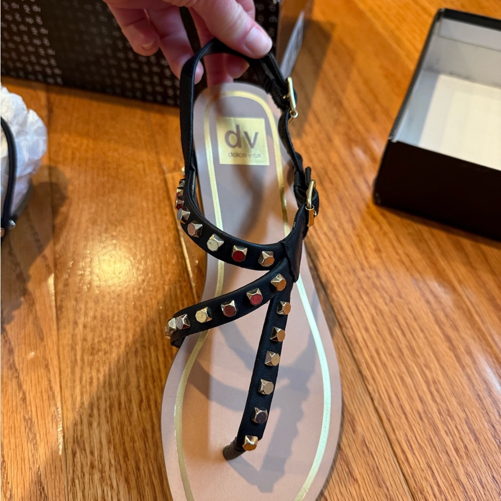 NWT size 8 DV by Dolce Vita Black Studded Sandals